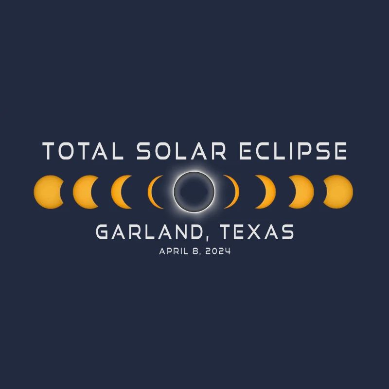 Garland Texas Solar Eclipse 2024 8 avril Souvenir
