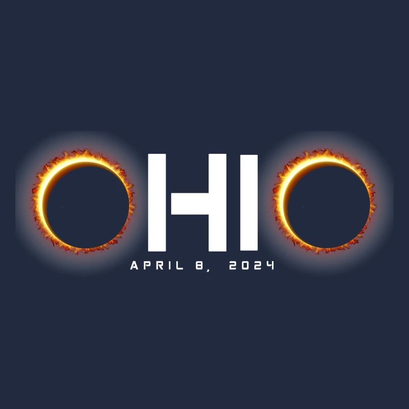 Ohio 2024 Eclipse Souvenir 8 avril