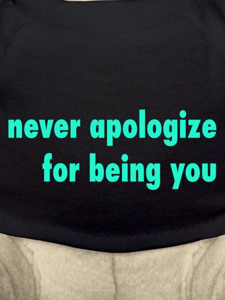 never apologize