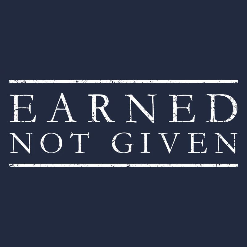 Earned Not Given Positive Mindset Motivation