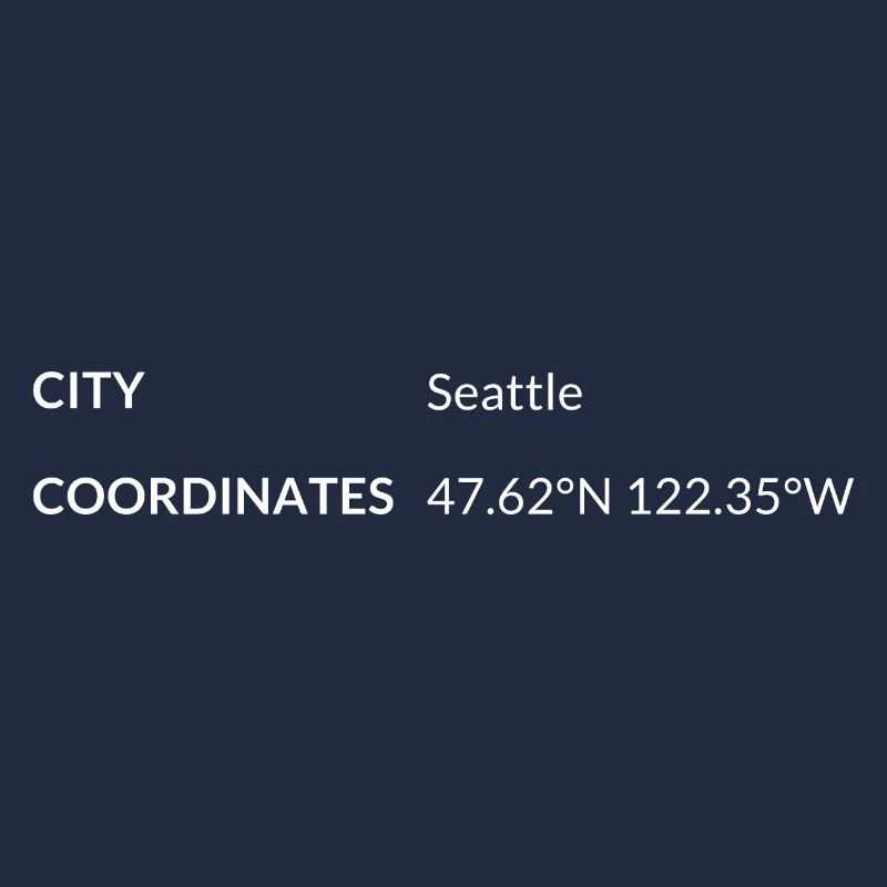 Seattle, Washington, USA coordinates