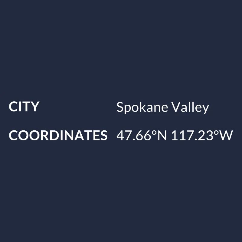 Spokane Valley, Washington, USA coordinates
