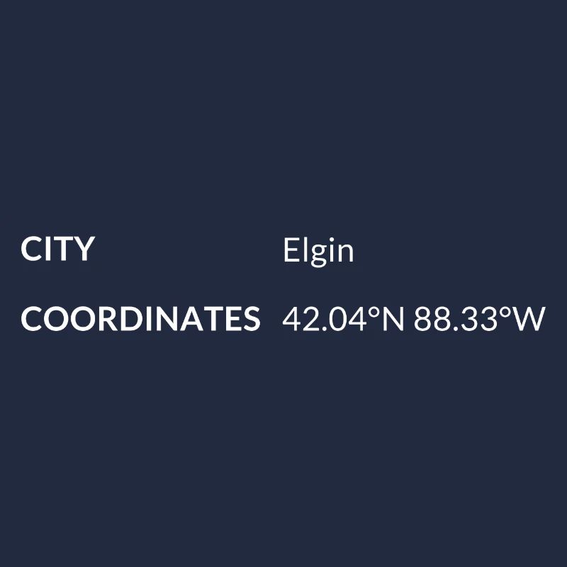 les coordonnées de Elgin, Illinois, États-Unis