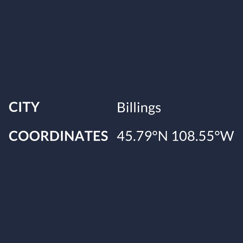 Billings Montana USA coordinates