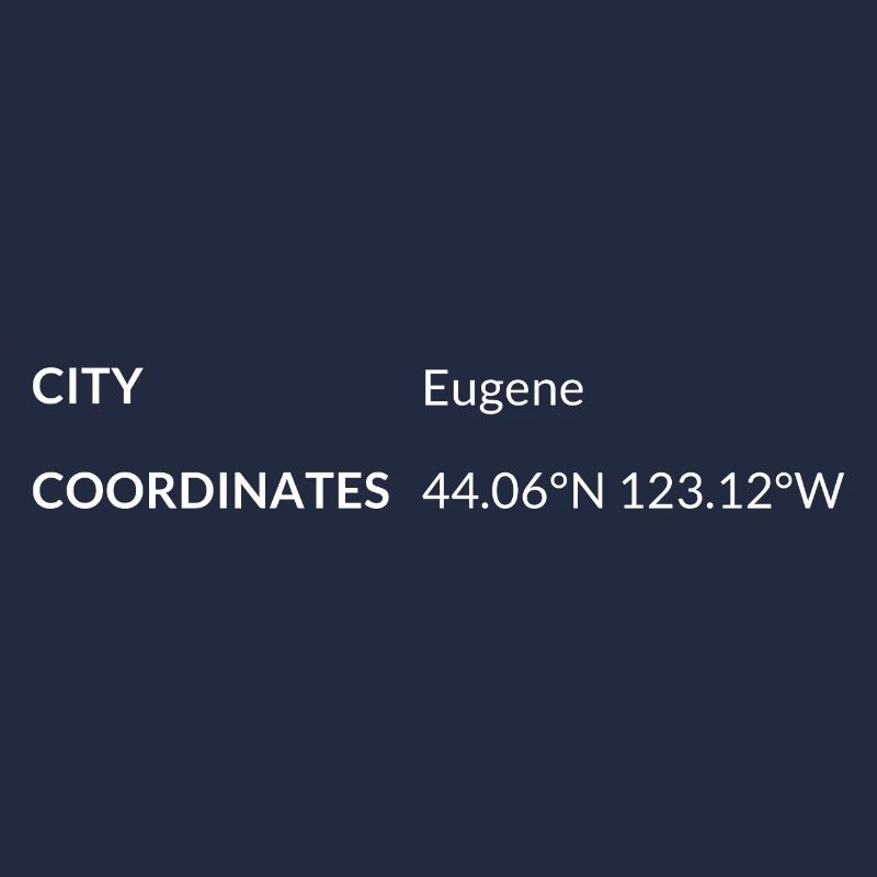 Eugene Oregon USA coordinates