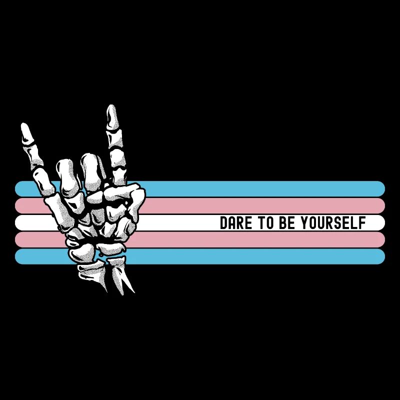 Trau dich, du selbst zu sein, Rock Skull LGBTQ Ally
