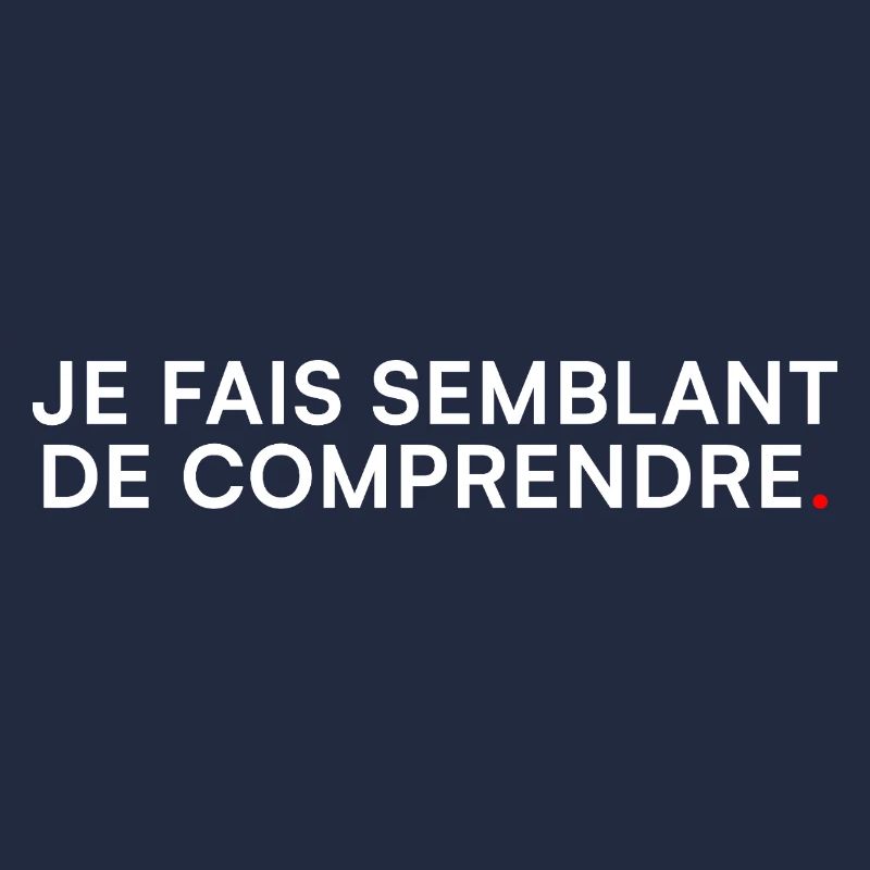 Je fais semblant de comprendre – Humour