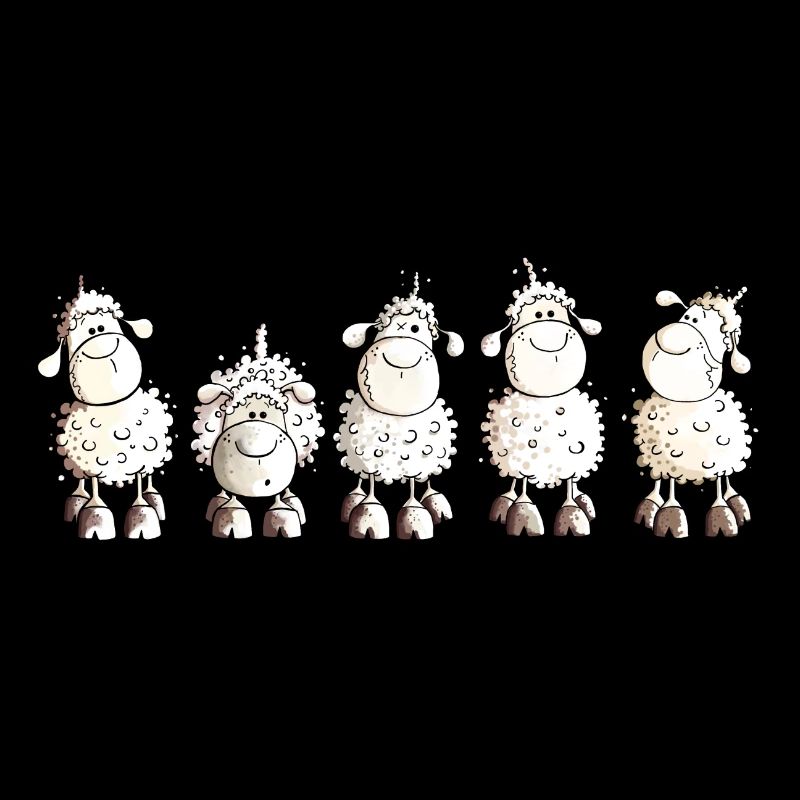 Funny White Sheep - Schaf