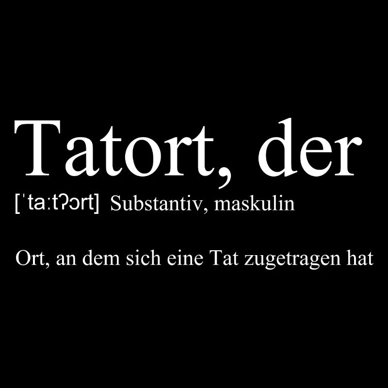 Das Wort "TATORT" in weiß