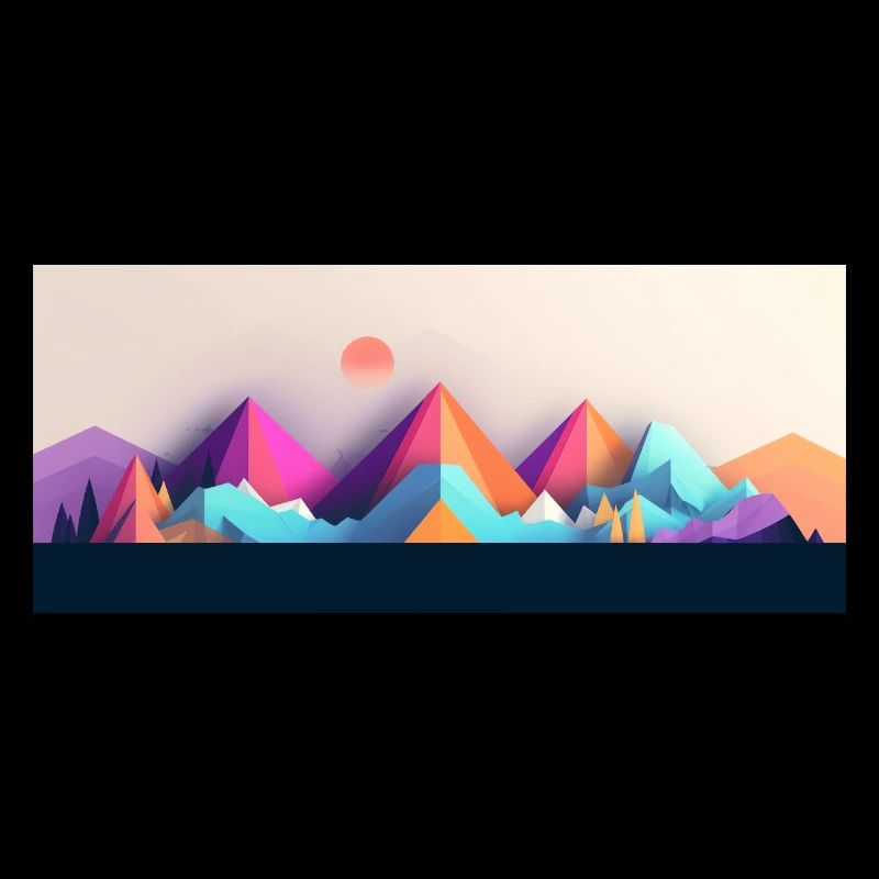Gebirgslandschaft Geometrische Kunst