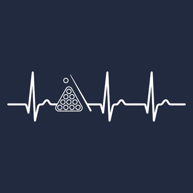 Courbe ECG - Courbe cardiaque - Billard - Cue