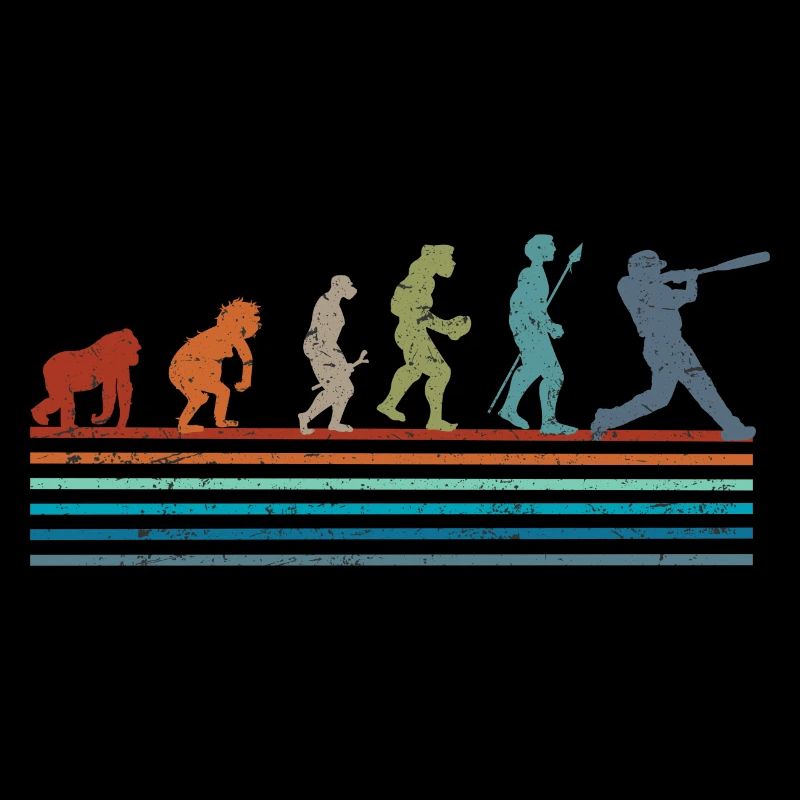 Évolution rétro vintage baseball