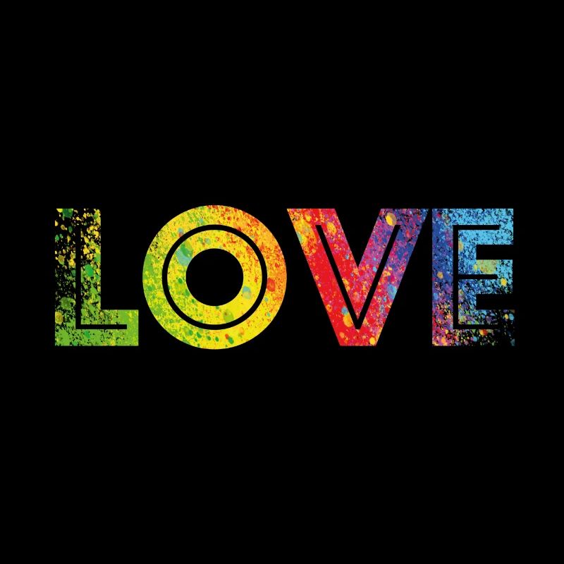 LOVE rainbow speckled