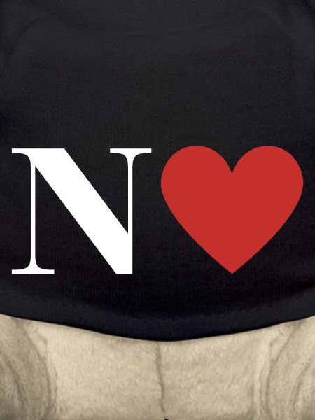 Letter n red heart