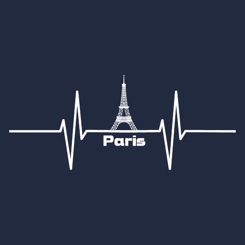 Battement de cœur avec la Tour Eiffel Paris