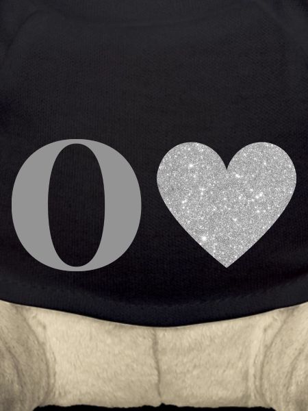 Letter o silver heart