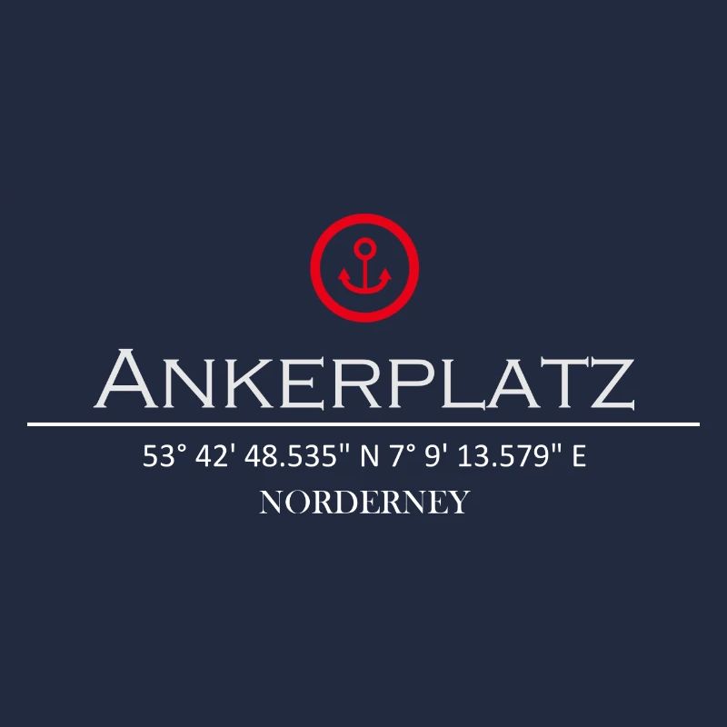 Ankerplatz Norderney roter Anker