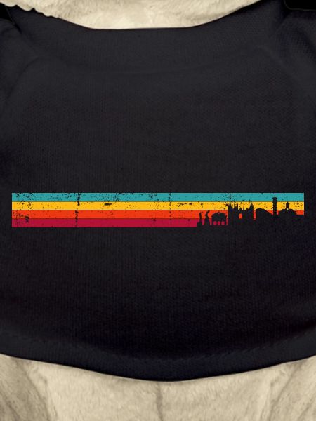 Retro Skyline Sunset Stripes
