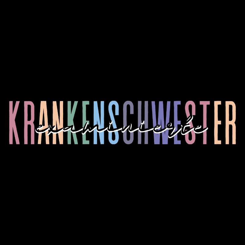 examinierte Krankenschwester - buntes Design
