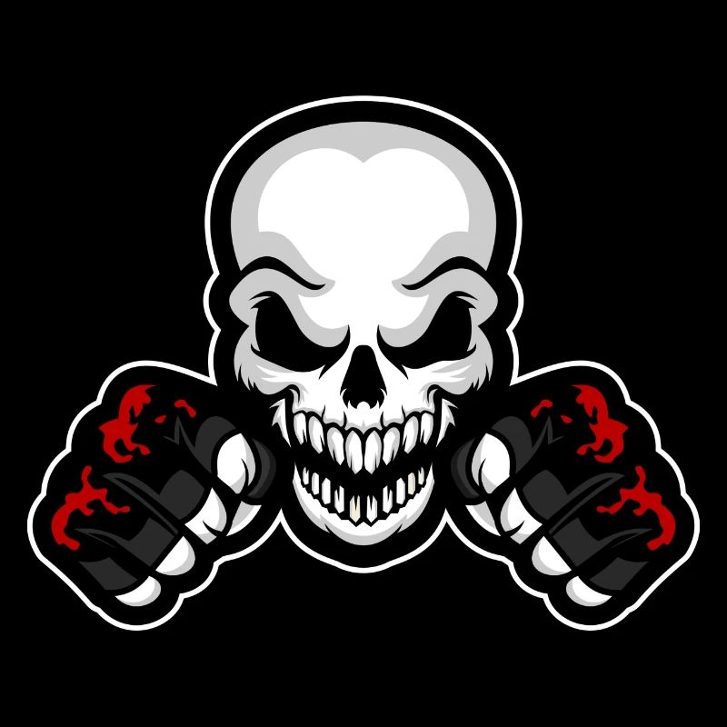 MMA Skull - Grey Shadow