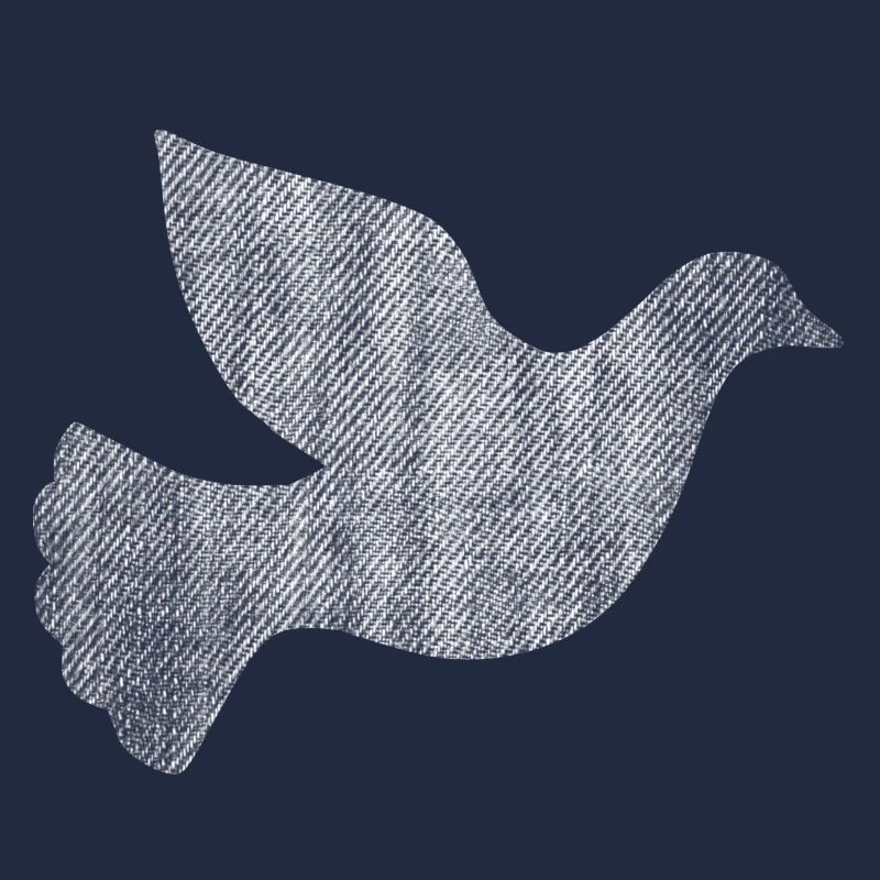 DOVE PEACE DUST JEANS PATTERNS WHITE HIPPIE