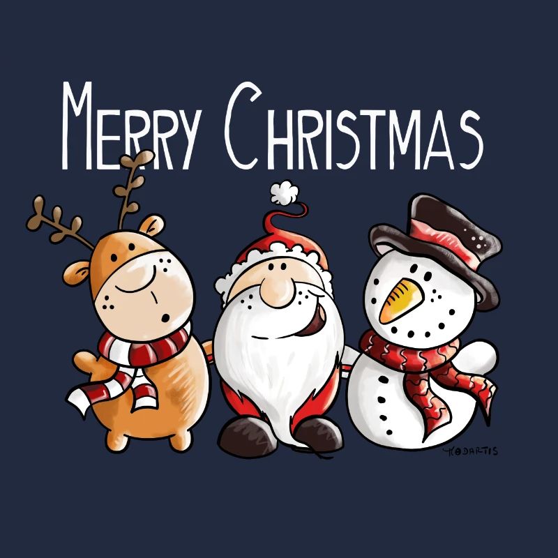 Merry Christmas Weihnachtsmann und Freunde