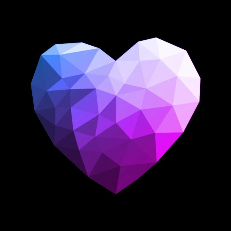 HEART HERZ LOVE LIEBE POLYGON