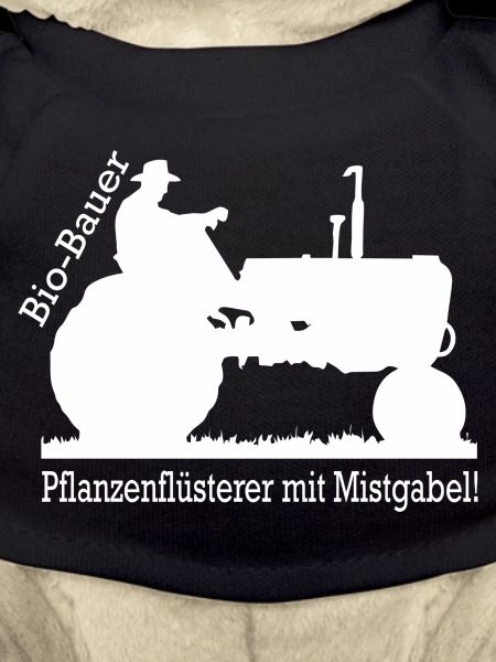 Bio Bauer Pflanzenflüsterer mit Mistgabel Geschenk