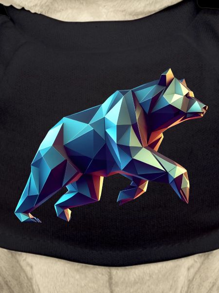 Geometrischer 3D-Origami-Bär