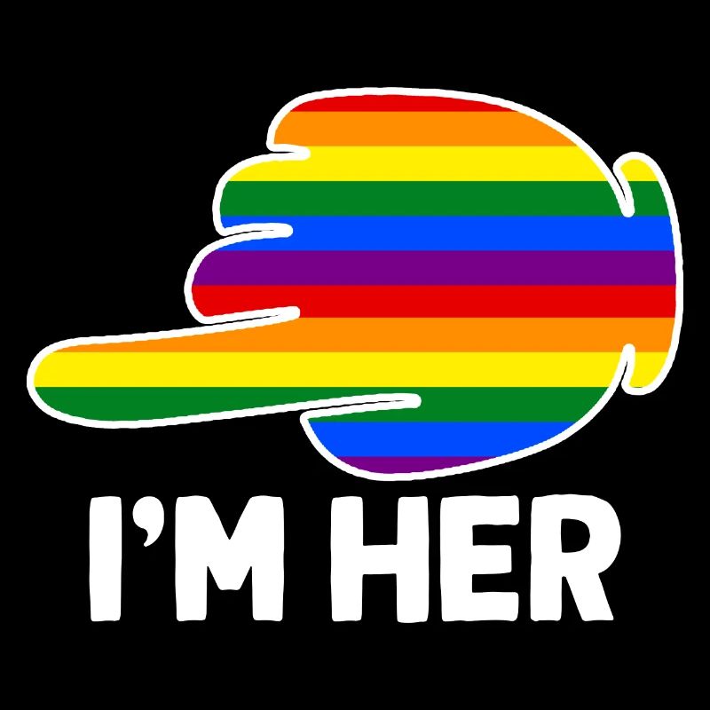 I'm Hers Rainbow Lesbian Couple Funny LGBT Pride