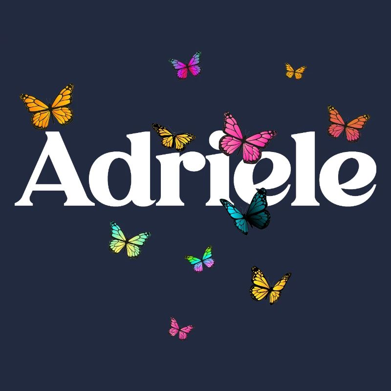 Schöner Mädchenname mit Schmetterlingen ADRIELE