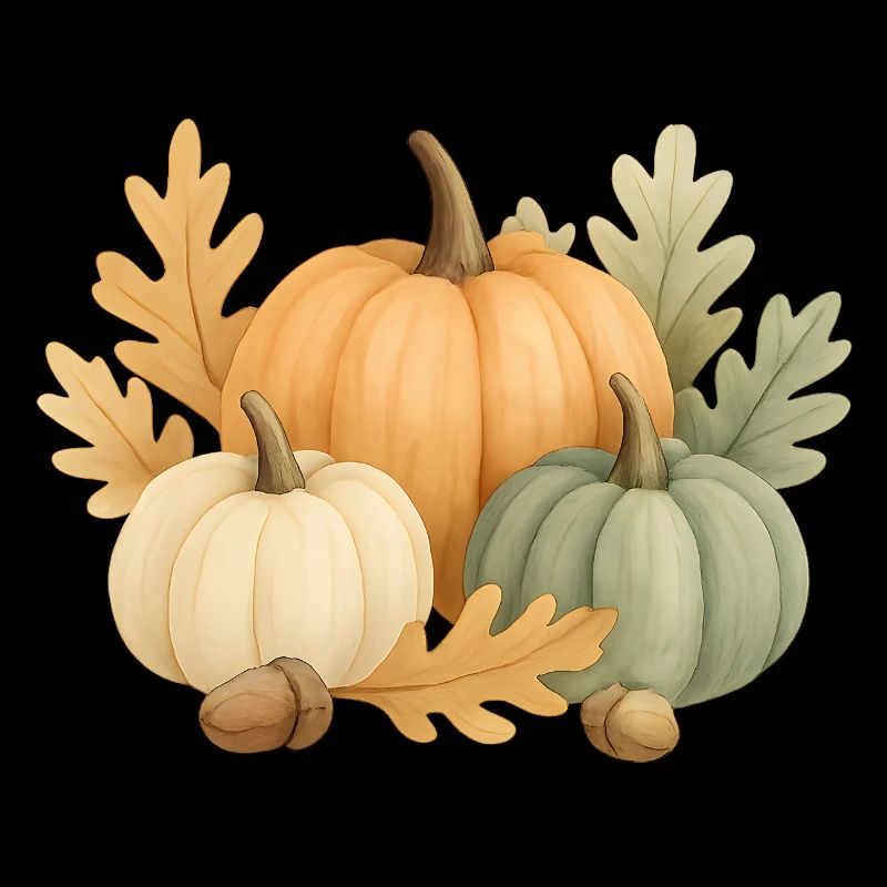 Pumpkins, oak leaves &amp; acorns