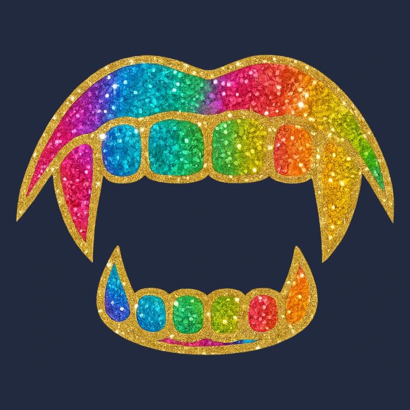 Regenbogen Glitzer Mund