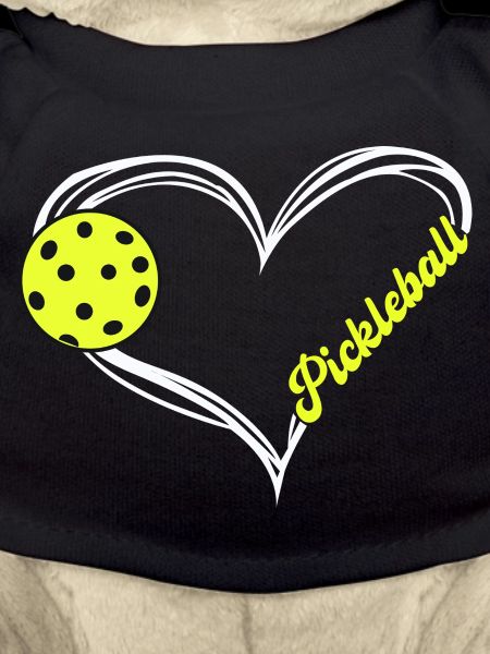 Pickleball Heart Emblem