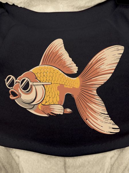 Goldfish with Glasses Retro