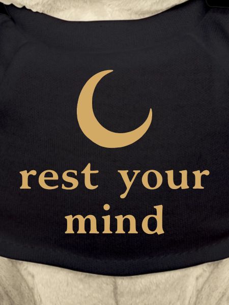 Rest Your Mind Mond Achtsamkeit Statement