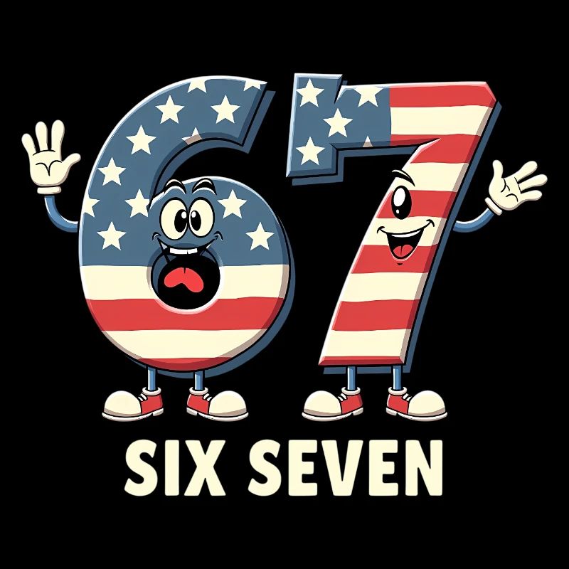 US Flag 67 Memes Six Seven