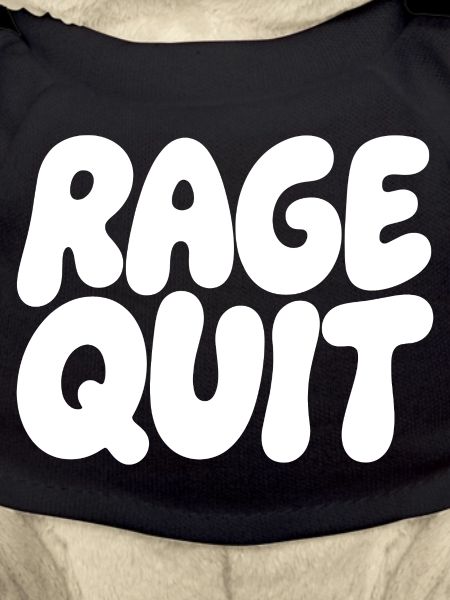 Rage Quit Bubble Schrift