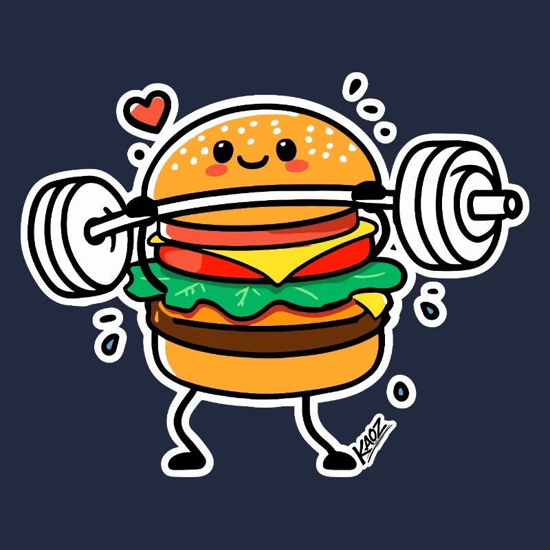 Gewichtheben-Hamburger-Held