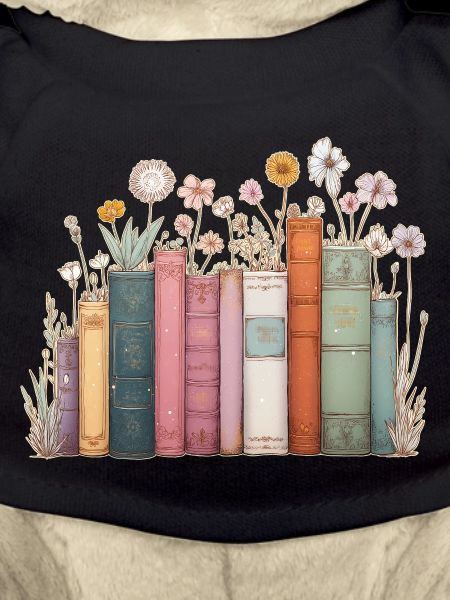 Bücher mit Blumen