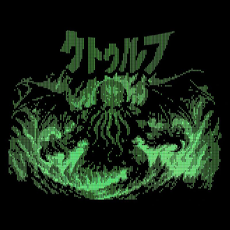 Cthulhu Pixel CRT Neon Green