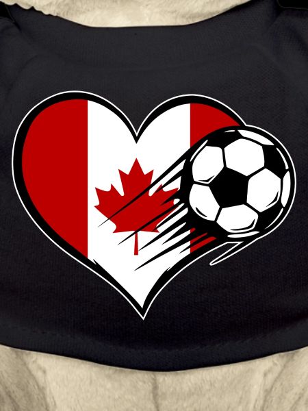 Canada Flag Soccer with Heart