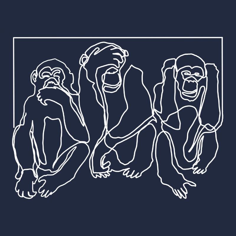 Monkey Monkey Three Monkeys Premium Design Gift