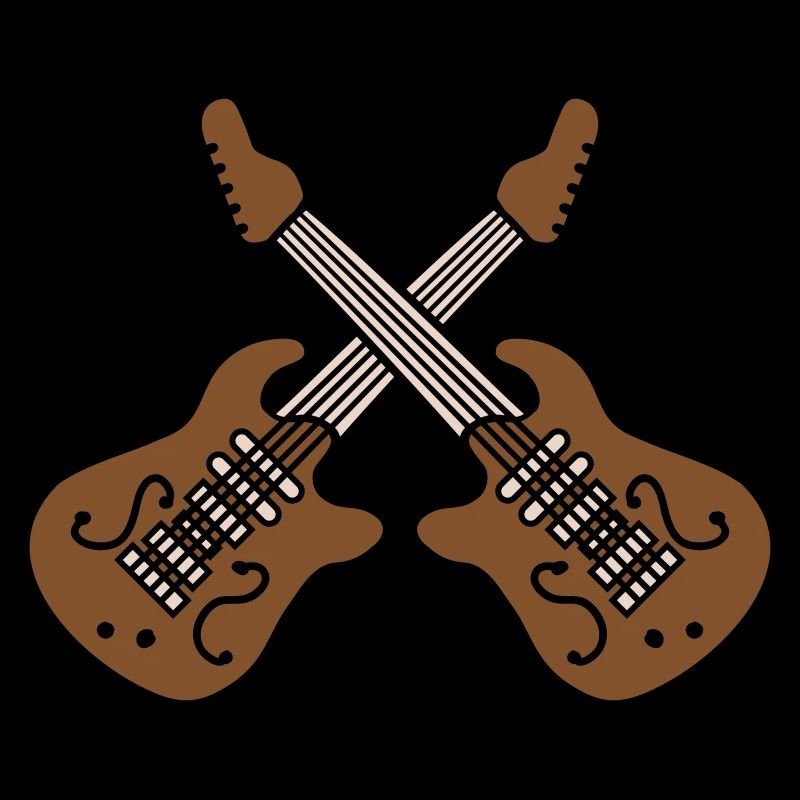 Crossed 2 E guitars