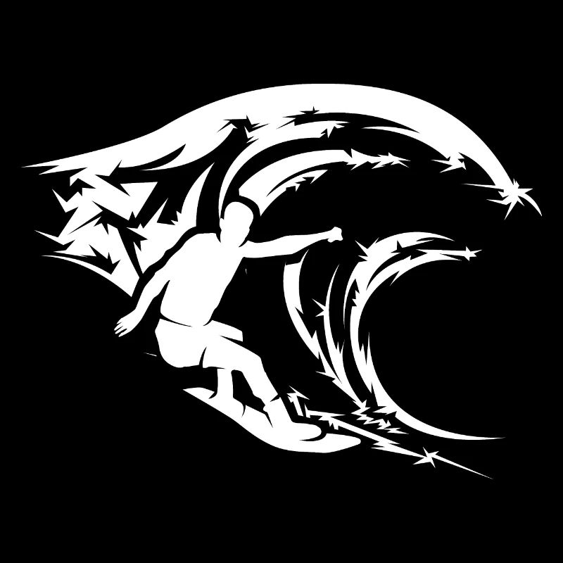 Surf Vagues Eau Mer Symbole Surfeur Icône