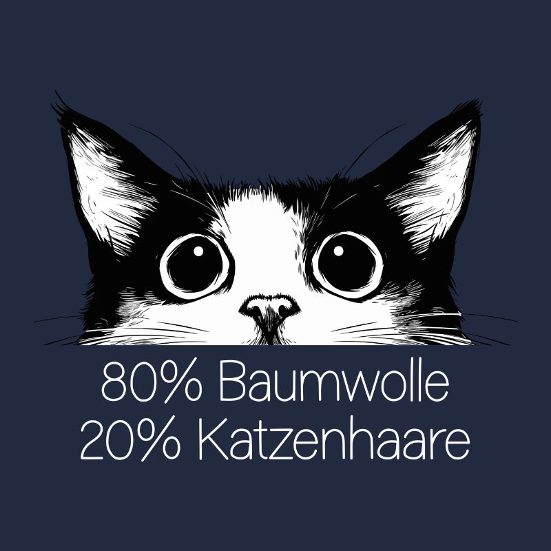 Chat 80 % coton 20 % poils de chat Dicton drôle