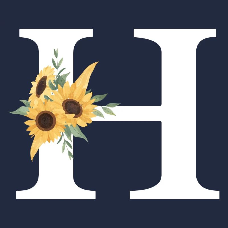 Buchstabe h Blumen-Sonnenblume