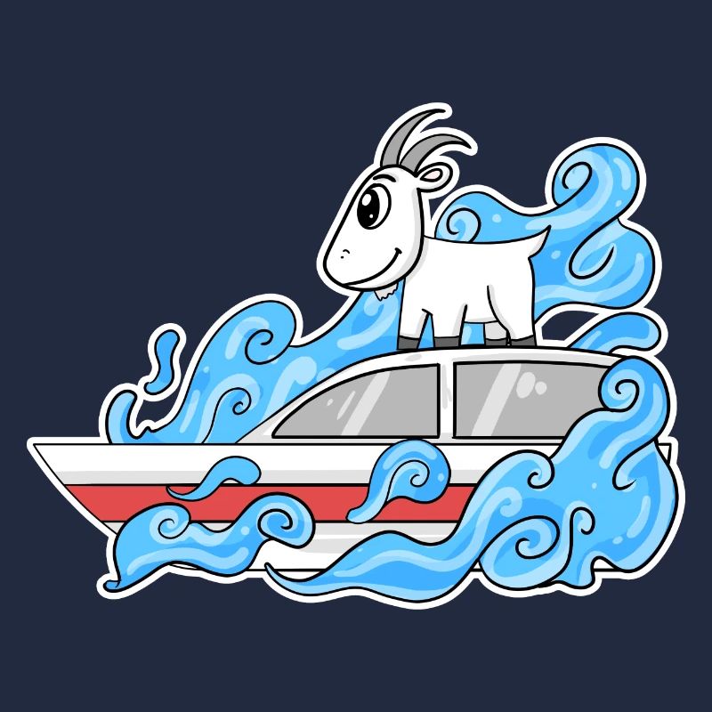 Goat Boat Funny Waves