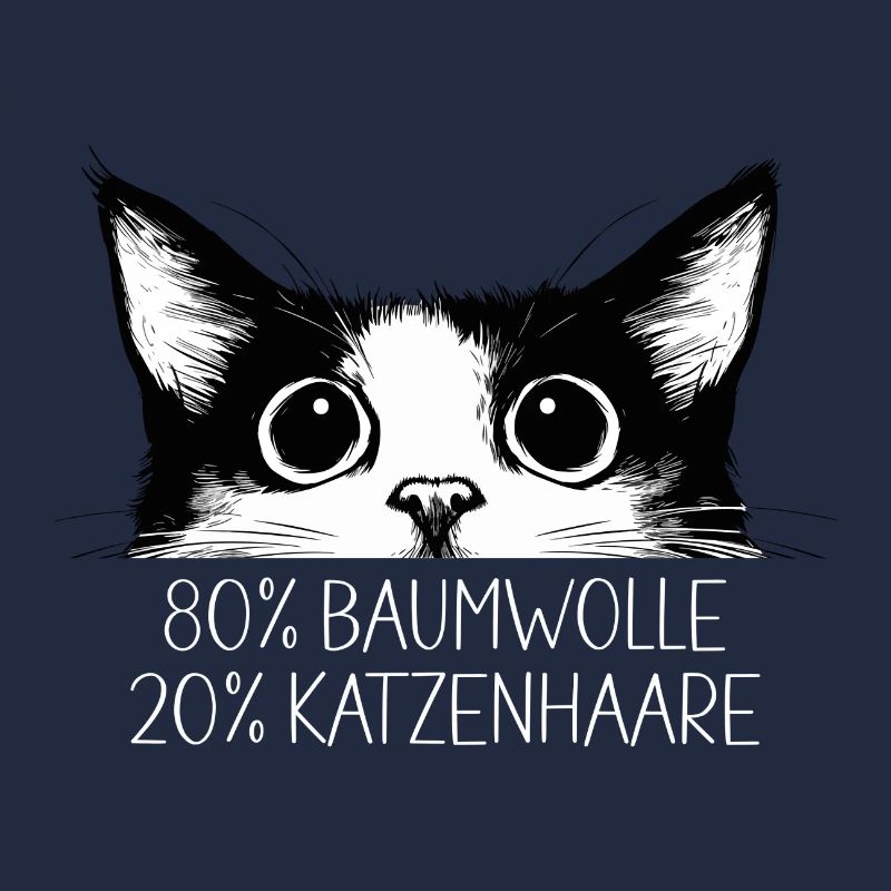 Chat 80% Coton 20% Poils de chat Drôle de dicton