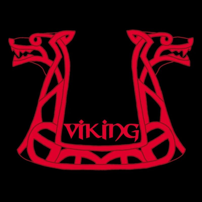 Roter Wikinger-Drache